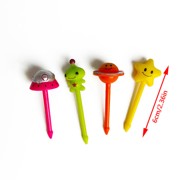 Tecknad fruktgaffeltandpetare e Animal Selection Mini Lunch B Multicolor 8PCS