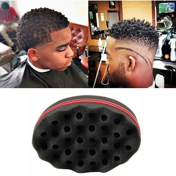Svart Man Hårfläta Twist Svamp Fir Afro Dreadlocks Curl Br