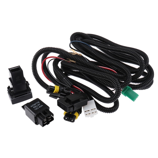 H11 Tåkelys Ledningsnettuttak Lednings LED-indikatorer Bryter Black Onesize