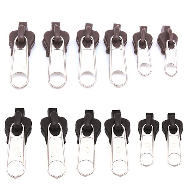 12 kpl 3 kokoa Universal Instant Fix vetoketjun korjaussarja Replaceme Black onesize