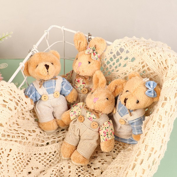 Plushbjörn Klädaccessoar Hängande Docka Nyckelring Bilväska Nyckel C