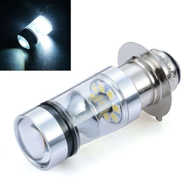 2st BA20D H6 2323 20SMD LED 100W Motorcykel Dimma DRL Bromspark White 2pcs