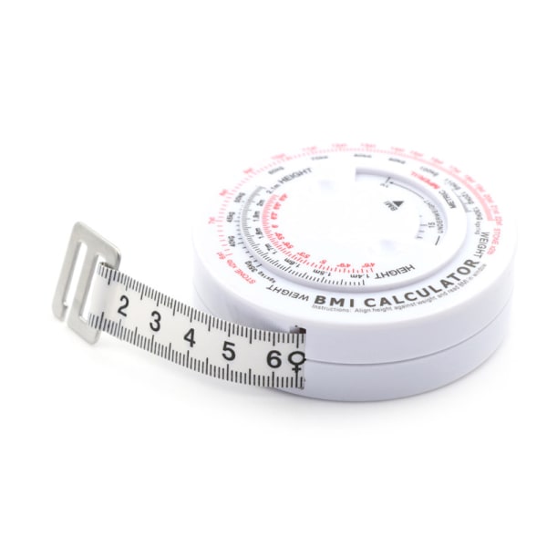 BMI Kroppsmasseindeks Uttrekkbar tape 150 cm Målekalkulator D A one size