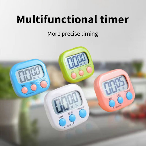 Timer Gym Køkkenpåmindelse Elektronisk timer Digitalt stopur T white 71*22*63mm