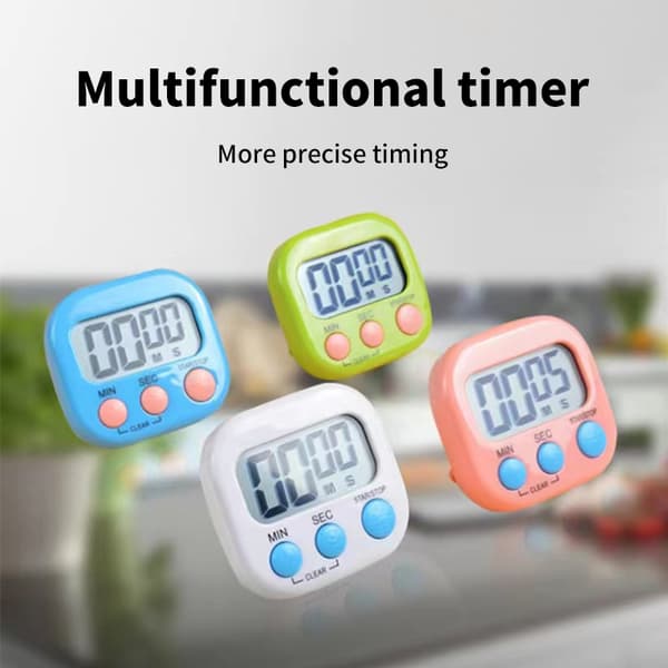 Timer Gym Kökspåminnelse Elektronisk timer Digitalt stoppur T Lake Blue 71*22*63mm