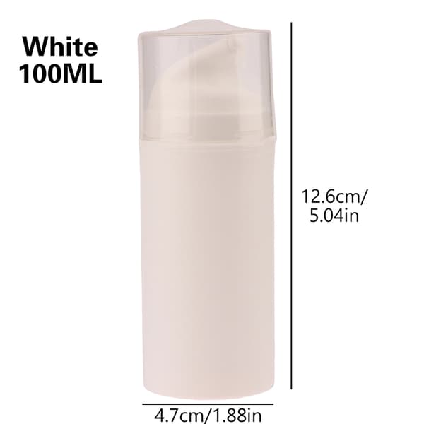 50/100 ml Vakuumkrämflaska Presslotionflaska Ansiktskräm Sub White 100ML