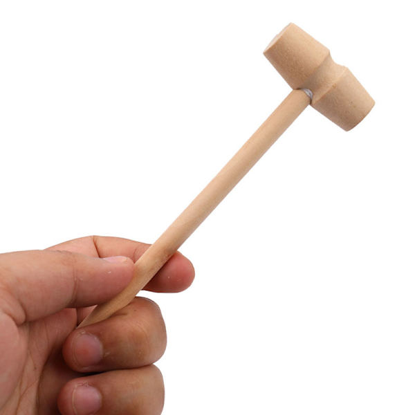 10 stycken Mini trä hammarbollar Toy Pounder Ersättningsträ wooden onesize