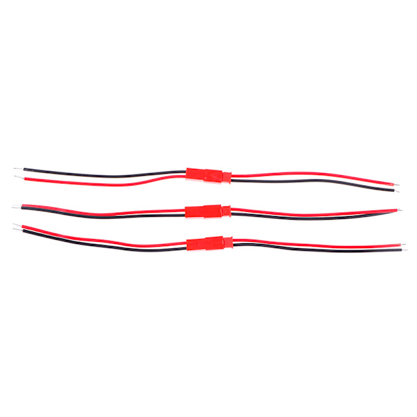 20 stk 2 Pin stik han hun jst stik kabel 22 awg ledning fo Onesize