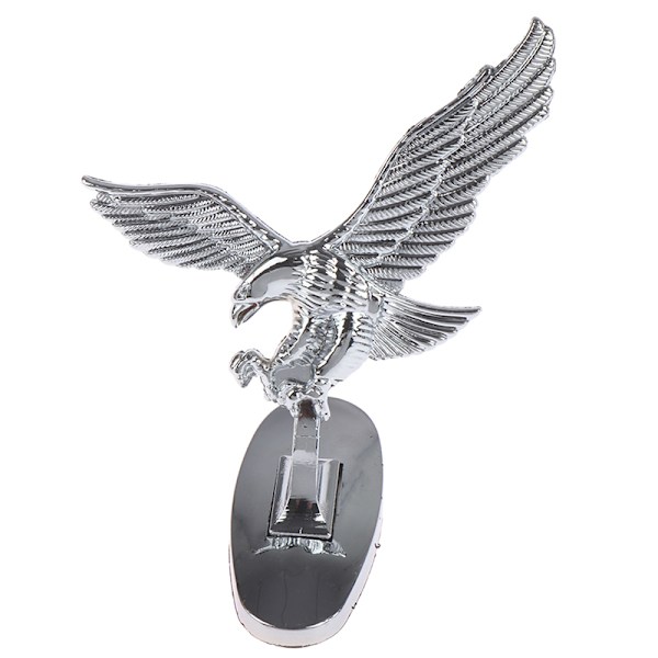 2 stk Bil Front Cover Krom Hætte Ornament Badge 3D Emblem Angel Black 2pcs