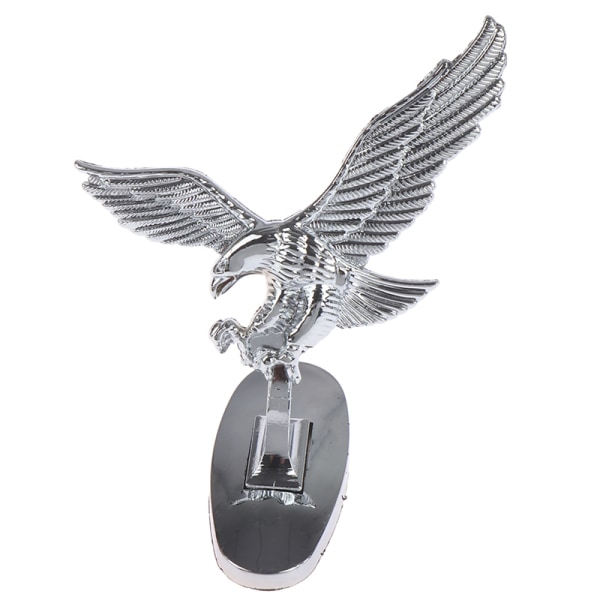 Bil frontdæksel krom hætte ornament badge 3D emblem Angel Eagle Black one size
