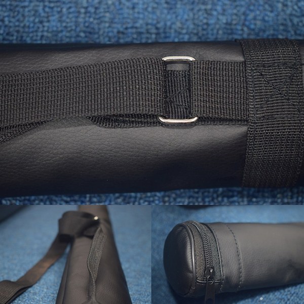 1/2 Konstläder Rod Box Snooker Pool Cue Förvaringsväska Cue 32inch