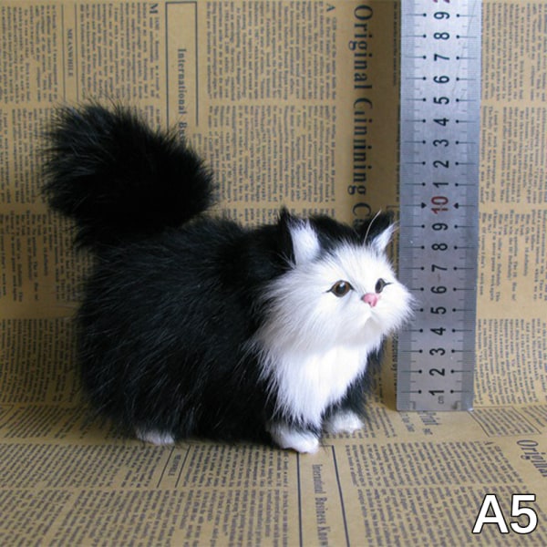 e Simulation Cat Plys Legetøj Blødt udstoppet killing Model Kat Real A2 one size