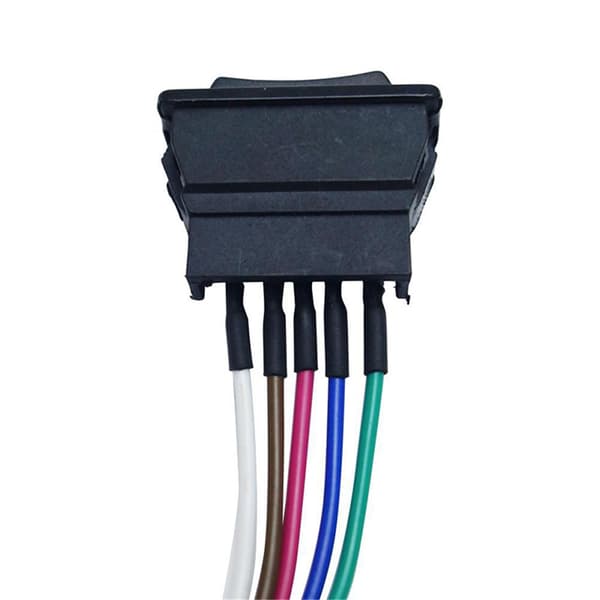 Professionel 5-pin 12 til 24 v sort bil el-rudeafbryder Wit Black 1pc