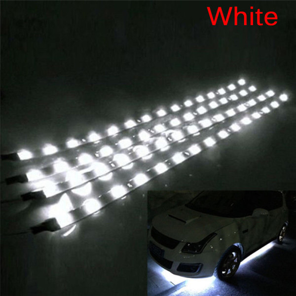 24 ST Vattentät DC 12V Motor LED Strip Underkroppsljus För Ca White 24pcs