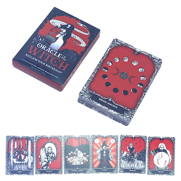 Oracle Of The Witch Cards Tarot Prophecy Divination Deck Family A1 one size