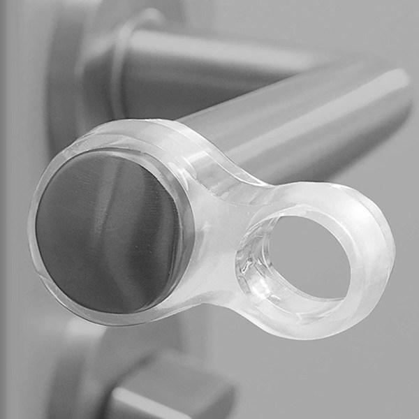 5 STK Sikkerhet Anti-kollisjon Ring PVC Dører Håndtak Beskyttelse Ordspill Transparent 5pcs