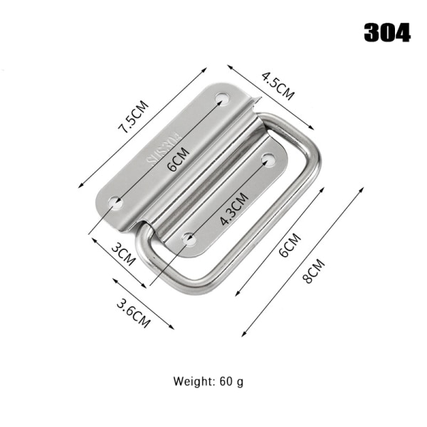 Cabinet Flight Case Solid Furniture Hardware Folding Handle For Silver A5