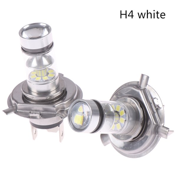 2x Bil H4/H7 9003 HB2 8000K Hi/Lo Beam 20 LED-tåkelys Kjøring White H4