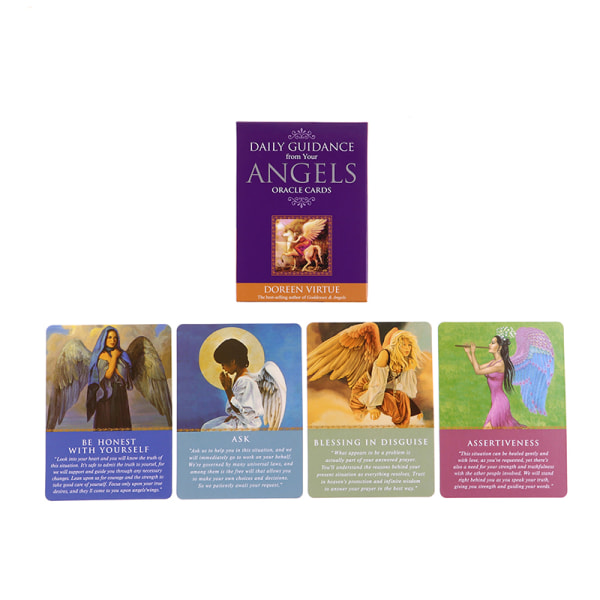 Angel Tarot kortstokk med guidebok tarotkort for nybegynnere Multicolor B