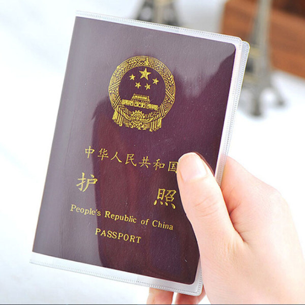 Gennemsigtigt gennemsigtigt pasdækselholder etui Organizer ID-kort Clear