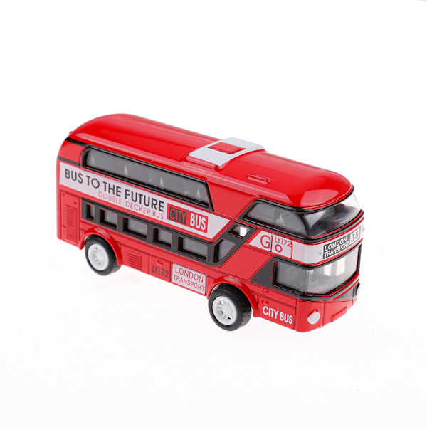Kid metal diecast biler legetøj pull back 1:43 dobbeltdækker london Red 1pc