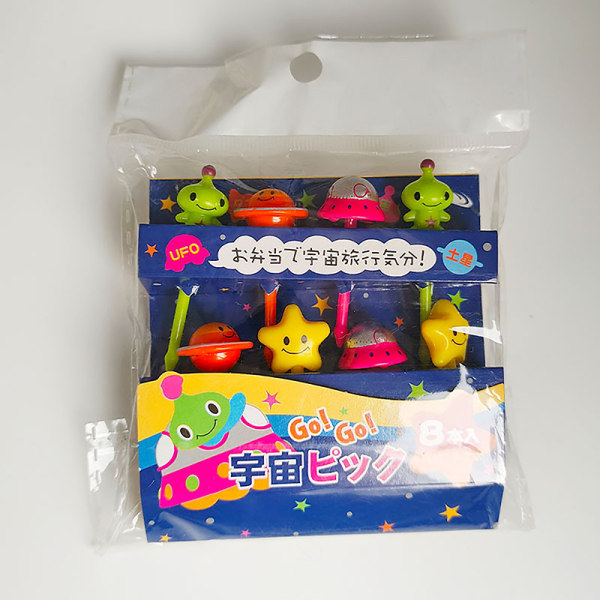 Tecknad fruktgaffeltandpetare e Animal Selection Mini Lunch B Multicolor 8PCS