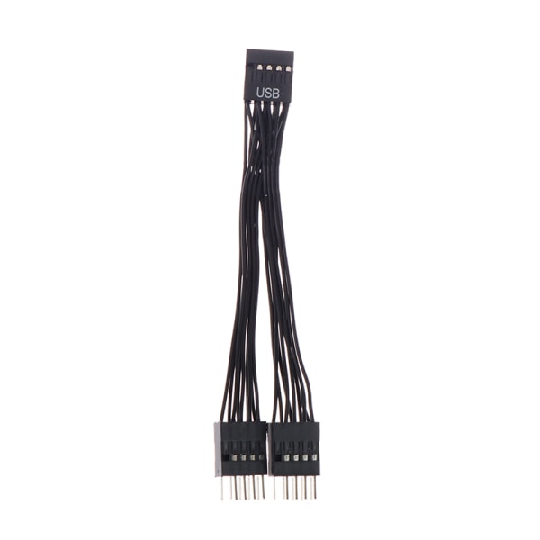 1st dator moderkort USB förlängningskabel 9 stift 1 hona till Black one size