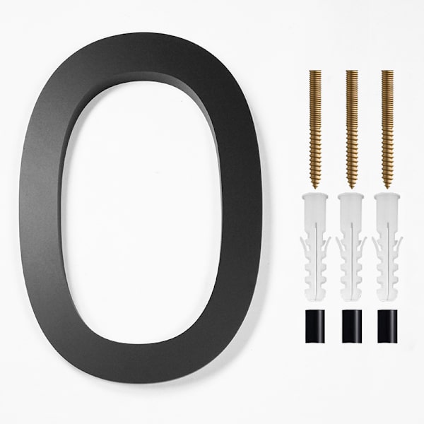 Osoite Big Modern Door Alphabet kelluvat talon numero kirjaimet Black 0