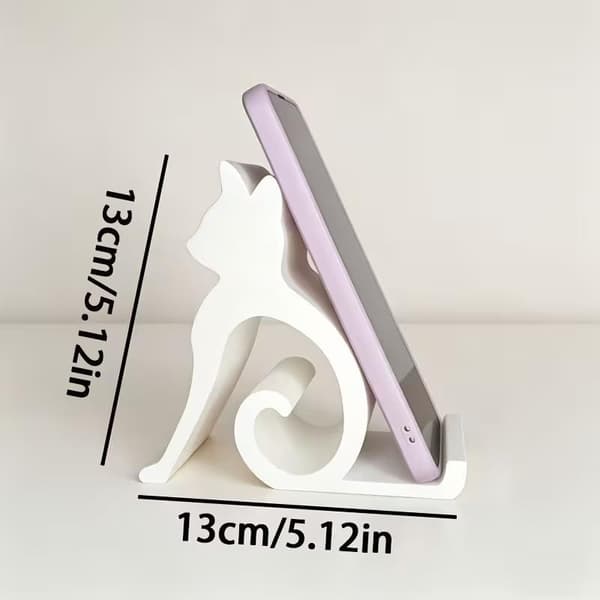1 st 3D-printat mobilställ med katt- och hunddesign för alla telefoner A2
