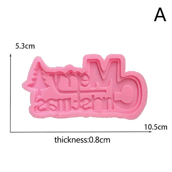1 Stk Jule Alfabet Silikone Form DIY Bage Kage Værktøj Cho Pink one size
