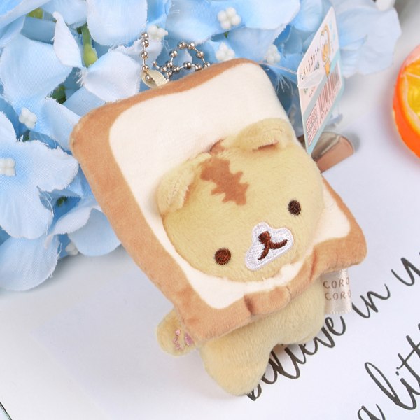 Bröd Katt Toast Katt Plysch docka hängsmycke docka liten gul katt Ha A One Size