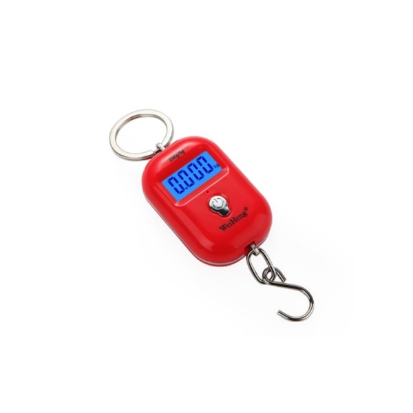25kg/5g Mini Hook Scale Digitaalinen matkalaukkuvaaka Riippuva punnitus Red one size