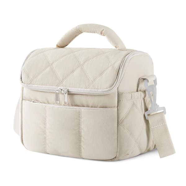 Ny lunsjpose i nylon, gjenbrukbar, multifunksjonell, isolert lunsjpose Beige