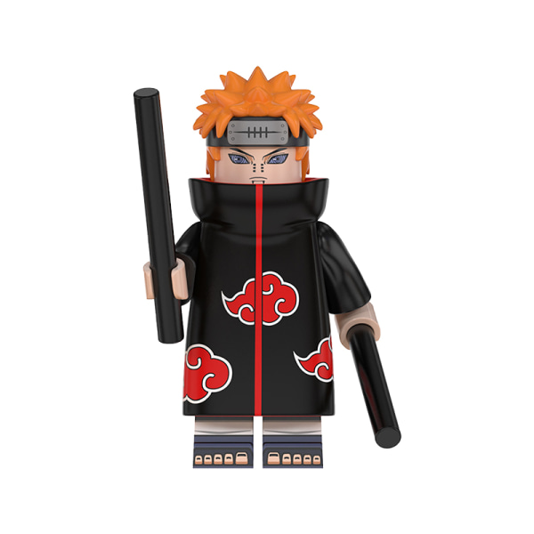 8st minifigurer Naruto Comic Collectible Byggklossar Leksaker black one size