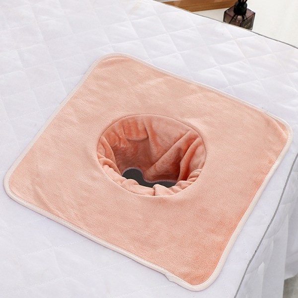 35*35cm Beauty SPA Massasjebord Planking Ansiktshåndkle med hull Orange one size