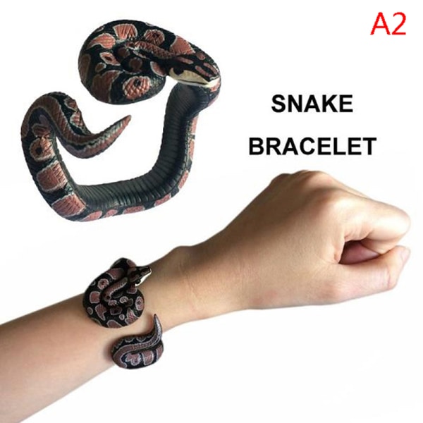 Knepig Rolig Parodi Simulering Snake Toy Snake Armband Nyhet A2 one size