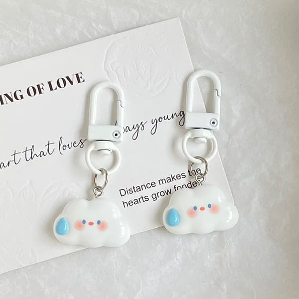 Ins Style e Cartoon Cloud Keychain Key Accessories Kawaii Keyri One Size