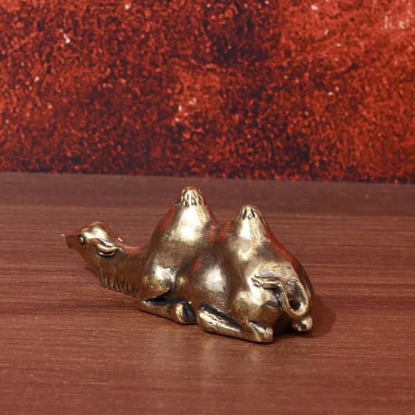 Pennhållare i ren koppar, kamel, kontor, heminredning, vardagsrum brass