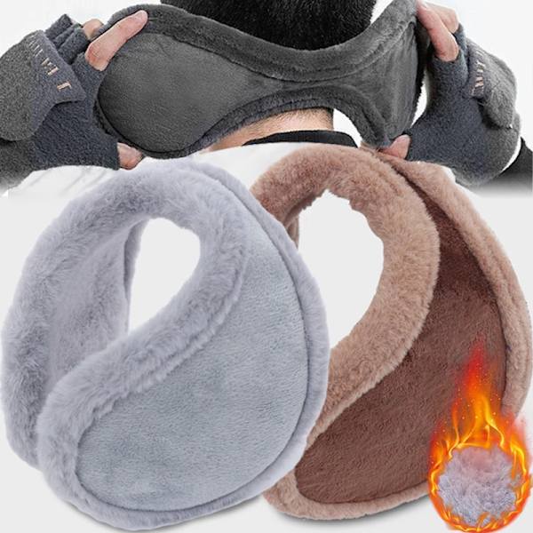 1 st Warm Öronmuffar Sammet Öronmuffar Vinter Tjockare Varm Öron Pr Gray