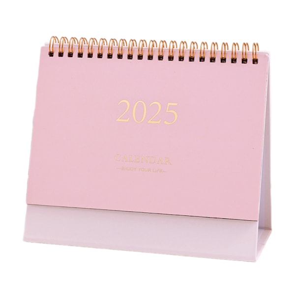 Lille Skrivebords Kalender 2024-2025 Pink