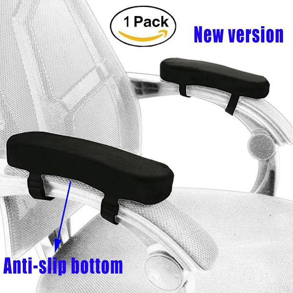 4 kpl Uusi Slow Rebound Memory Foam käsinojan tyynytyyny tuolimatto black 4pcs