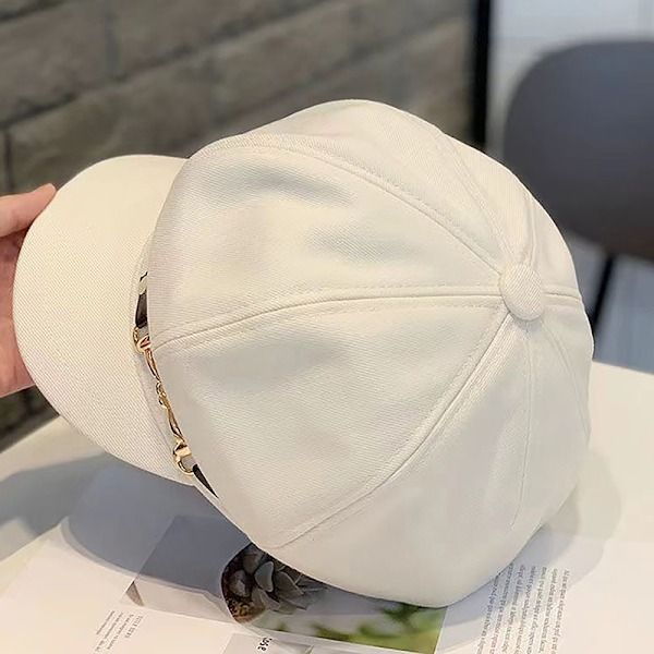 Damberetter Retro Beretter Kepsar för Kvinnor Hattar Bonnets Ha Beige
