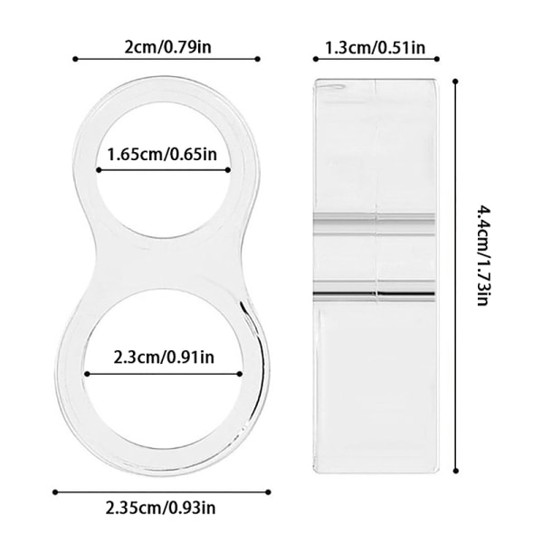 5 STK Sikkerhet Anti-kollisjon Ring PVC Dører Håndtak Beskyttelse Ordspill Transparent 5pcs