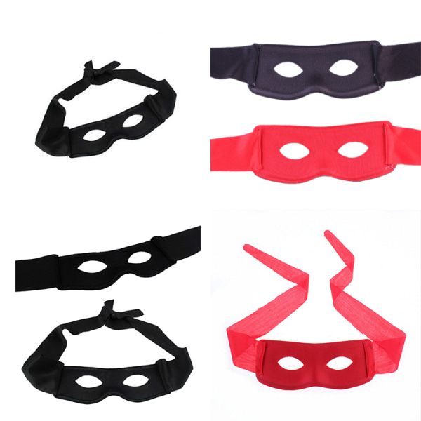 Bandit Zorro Masked Man Eye Mask for Theme Party Masquerade Cos black