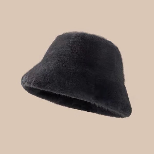 Vintervindtätt Varm Fluffig Dammode Solid Färg Plysch Coffee