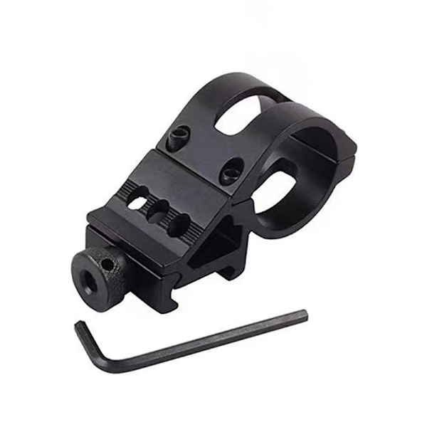 25,4 mm/30 mm lommelygte diagonalt armbeslag Aluminiumslegering Flas Black 25.4mm