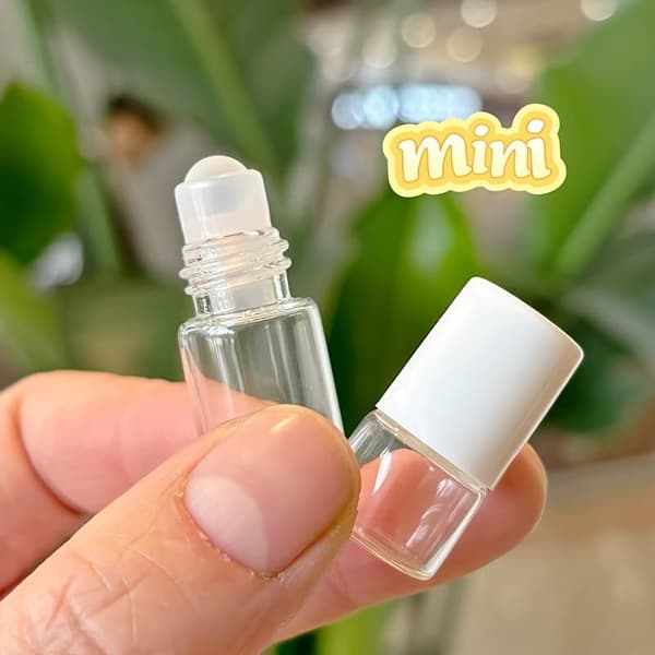 2 ml eterisk olja parfymflaska rostfritt stål och glas roll-on 10PCS