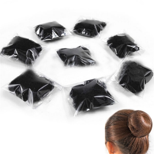 25st Kvinnor Balett Dans Skridskoåkning Snoods Hår Net Bun Cover Blac Black 25pcs