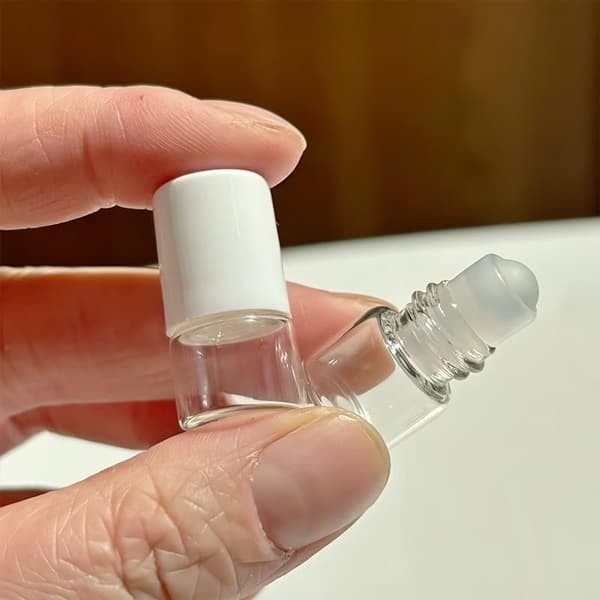 2 ml eterisk olja parfymflaska rostfritt stål och glas roll-on 10PCS