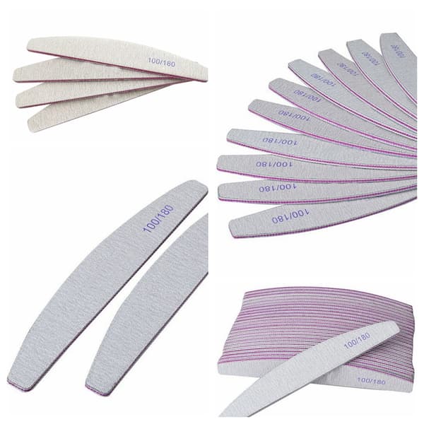1/5PCS Neglekunst Sanding Filer Buffer Blokk Manikyr Pedikyr Til White One Size